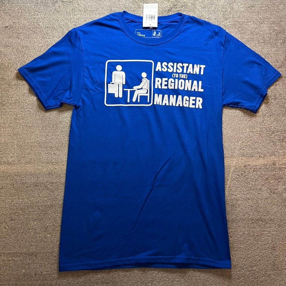The Office Assistant to the Regional Manager T-Shirt Blue Small NWT Dwight
